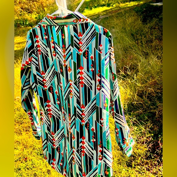 VINTAGE RETRO 70’s HANDMADE WOMENS BUTTON UP- SIZE S - Picture 2 of 3